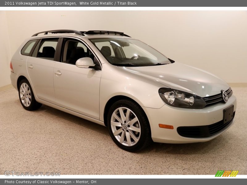 White Gold Metallic / Titan Black 2011 Volkswagen Jetta TDI SportWagen