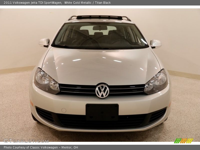 White Gold Metallic / Titan Black 2011 Volkswagen Jetta TDI SportWagen