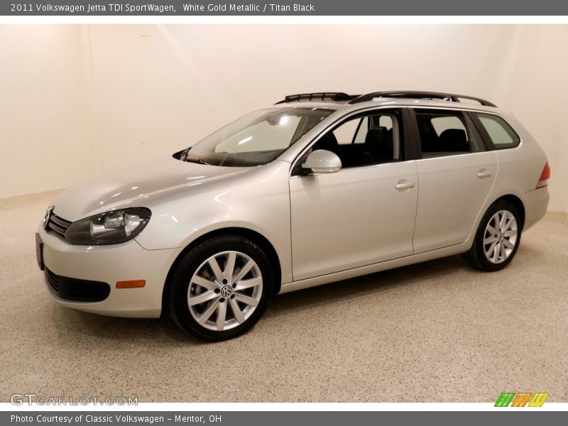 White Gold Metallic / Titan Black 2011 Volkswagen Jetta TDI SportWagen