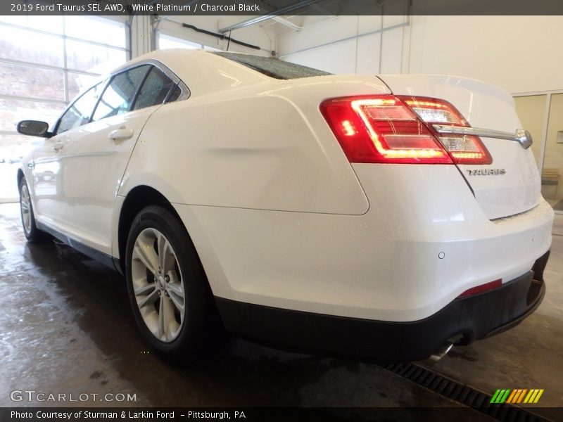 White Platinum / Charcoal Black 2019 Ford Taurus SEL AWD