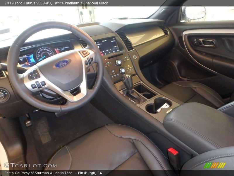 White Platinum / Charcoal Black 2019 Ford Taurus SEL AWD