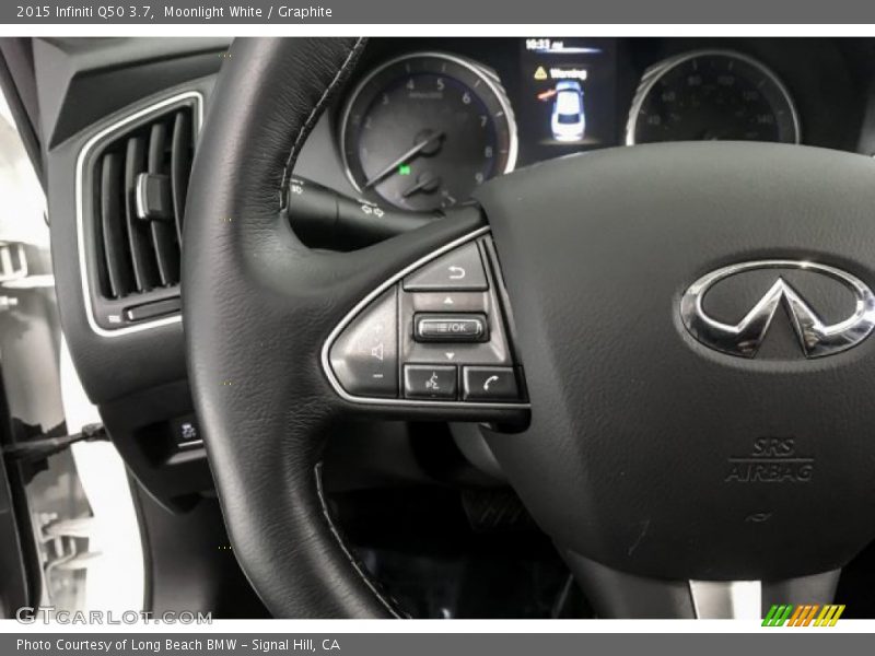 Moonlight White / Graphite 2015 Infiniti Q50 3.7