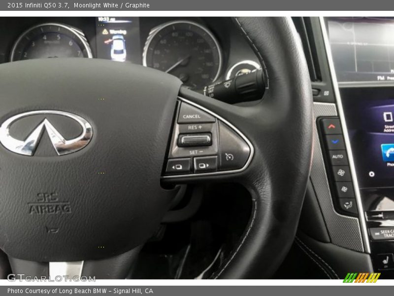 Moonlight White / Graphite 2015 Infiniti Q50 3.7