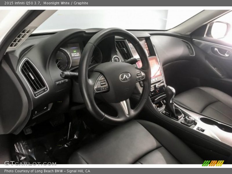 Moonlight White / Graphite 2015 Infiniti Q50 3.7