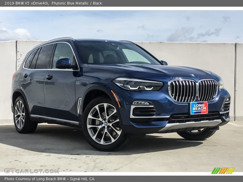 Phytonic Blue Metallic / Black 2019 BMW X5 xDrive40i