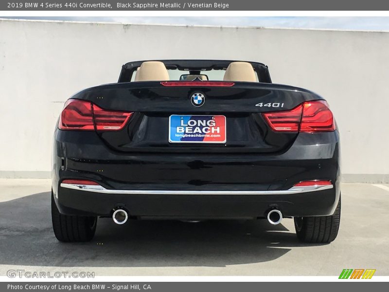 Black Sapphire Metallic / Venetian Beige 2019 BMW 4 Series 440i Convertible