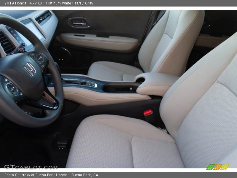 Platinum White Pearl / Gray 2019 Honda HR-V EX