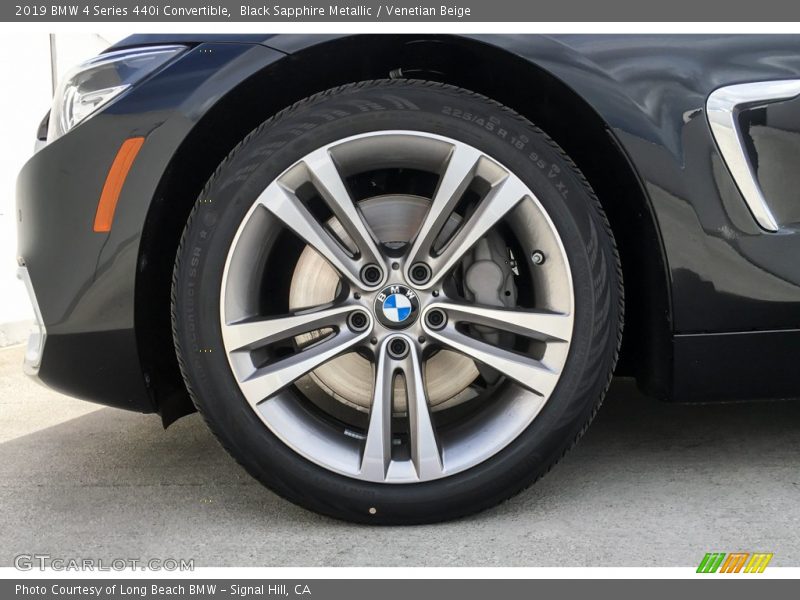 Black Sapphire Metallic / Venetian Beige 2019 BMW 4 Series 440i Convertible