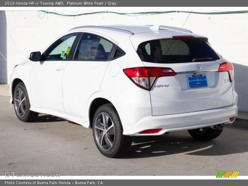 Platinum White Pearl / Gray 2019 Honda HR-V Touring AWD