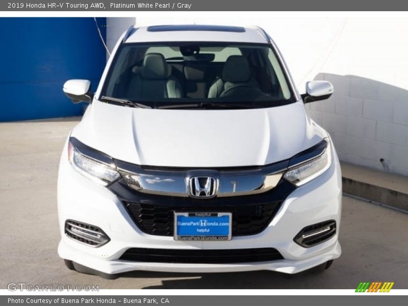 Platinum White Pearl / Gray 2019 Honda HR-V Touring AWD