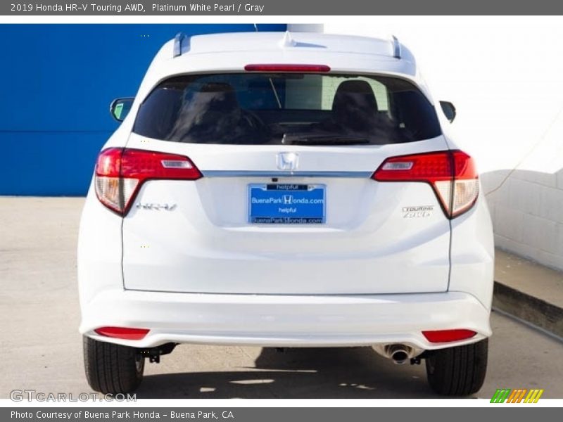 Platinum White Pearl / Gray 2019 Honda HR-V Touring AWD