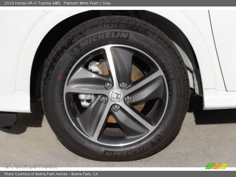 Platinum White Pearl / Gray 2019 Honda HR-V Touring AWD