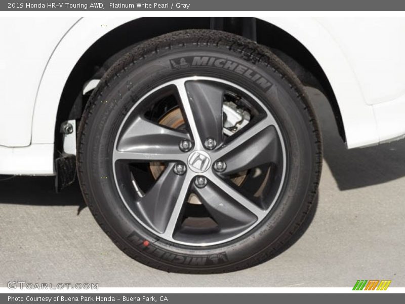 Platinum White Pearl / Gray 2019 Honda HR-V Touring AWD