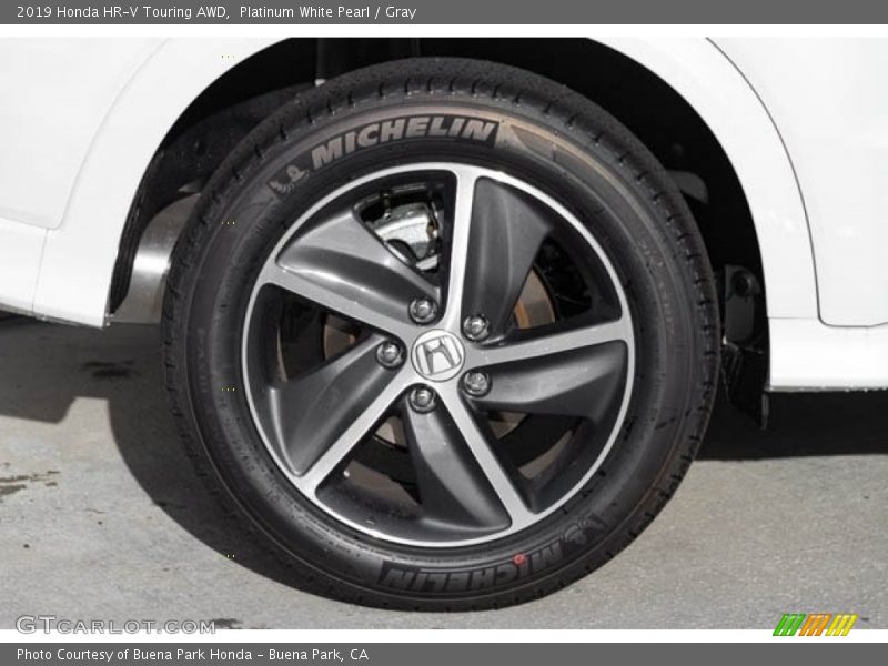 Platinum White Pearl / Gray 2019 Honda HR-V Touring AWD