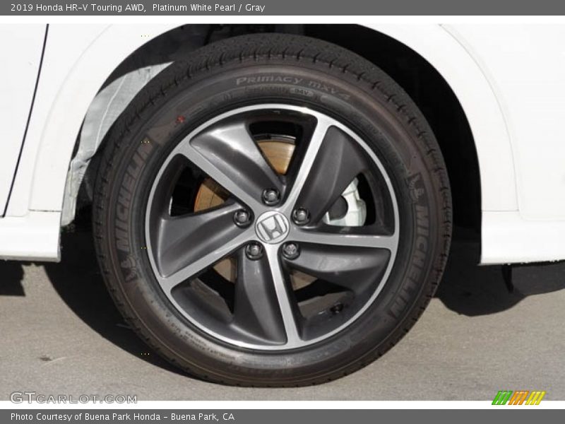 Platinum White Pearl / Gray 2019 Honda HR-V Touring AWD