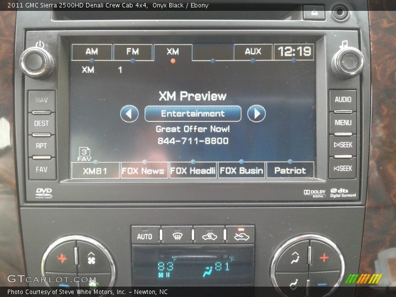 Onyx Black / Ebony 2011 GMC Sierra 2500HD Denali Crew Cab 4x4