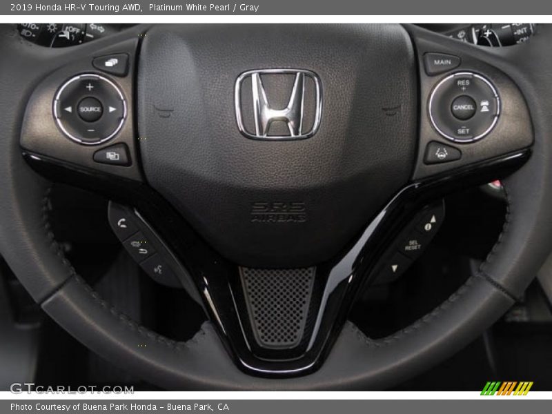 Platinum White Pearl / Gray 2019 Honda HR-V Touring AWD