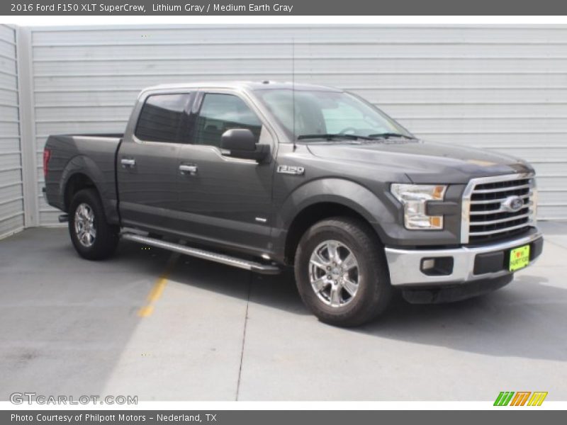 Lithium Gray / Medium Earth Gray 2016 Ford F150 XLT SuperCrew