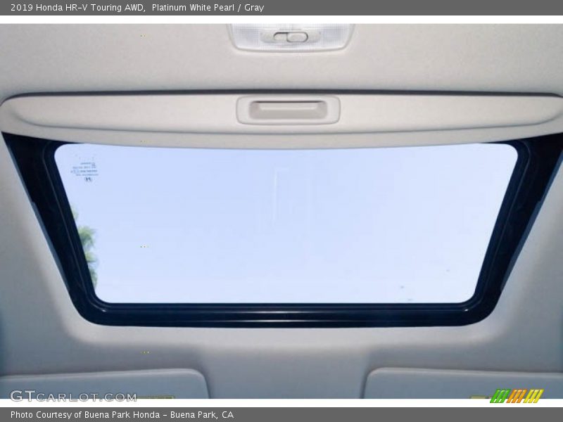 Platinum White Pearl / Gray 2019 Honda HR-V Touring AWD
