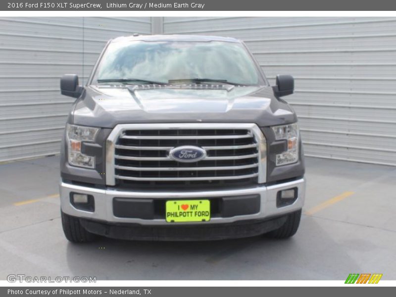Lithium Gray / Medium Earth Gray 2016 Ford F150 XLT SuperCrew