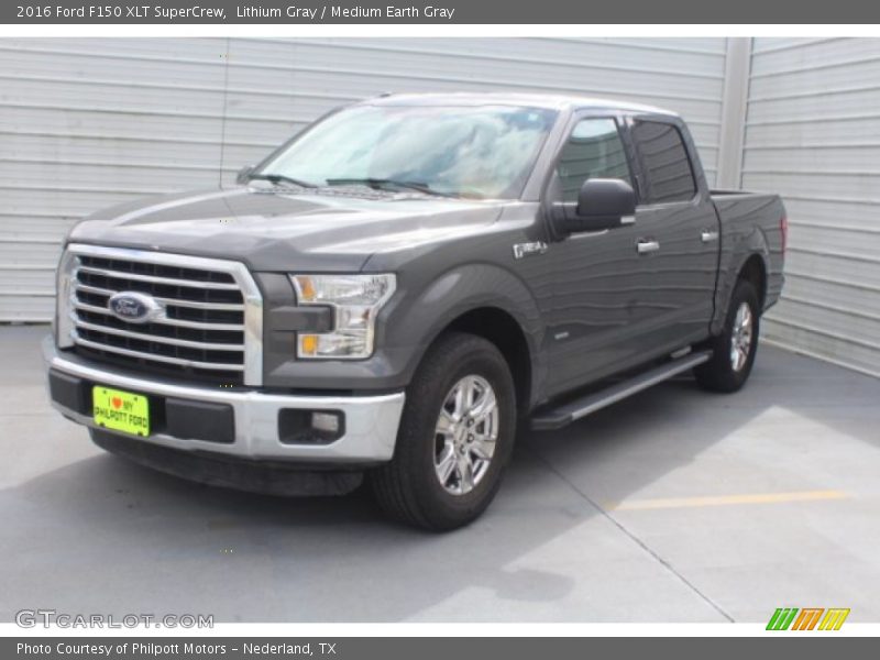 Lithium Gray / Medium Earth Gray 2016 Ford F150 XLT SuperCrew