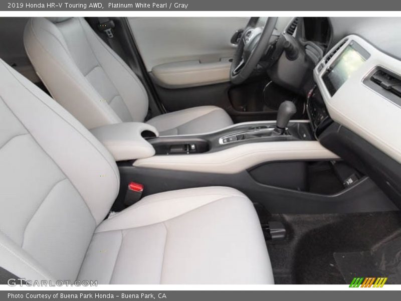 Platinum White Pearl / Gray 2019 Honda HR-V Touring AWD