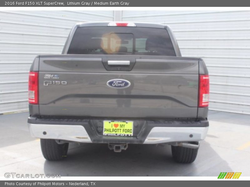 Lithium Gray / Medium Earth Gray 2016 Ford F150 XLT SuperCrew