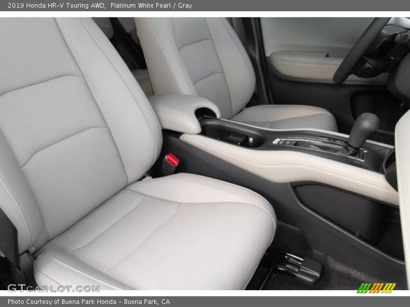 Platinum White Pearl / Gray 2019 Honda HR-V Touring AWD