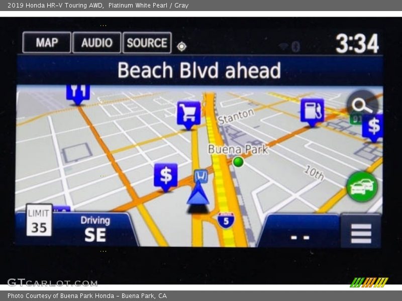 Platinum White Pearl / Gray 2019 Honda HR-V Touring AWD