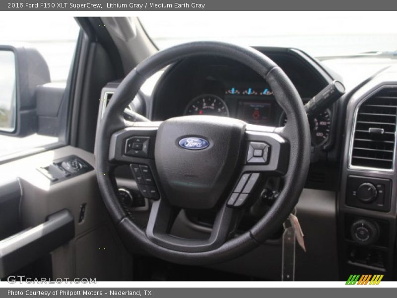 Lithium Gray / Medium Earth Gray 2016 Ford F150 XLT SuperCrew
