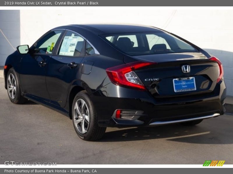 Crystal Black Pearl / Black 2019 Honda Civic LX Sedan