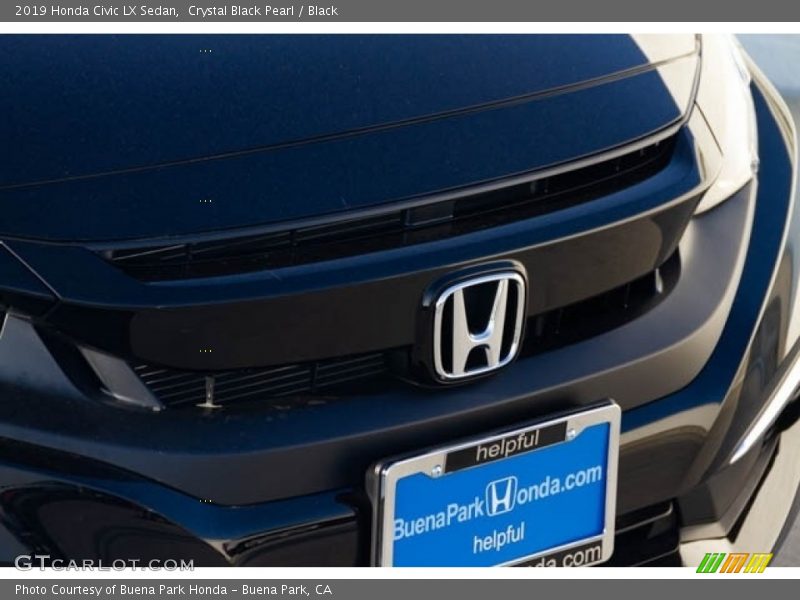Crystal Black Pearl / Black 2019 Honda Civic LX Sedan