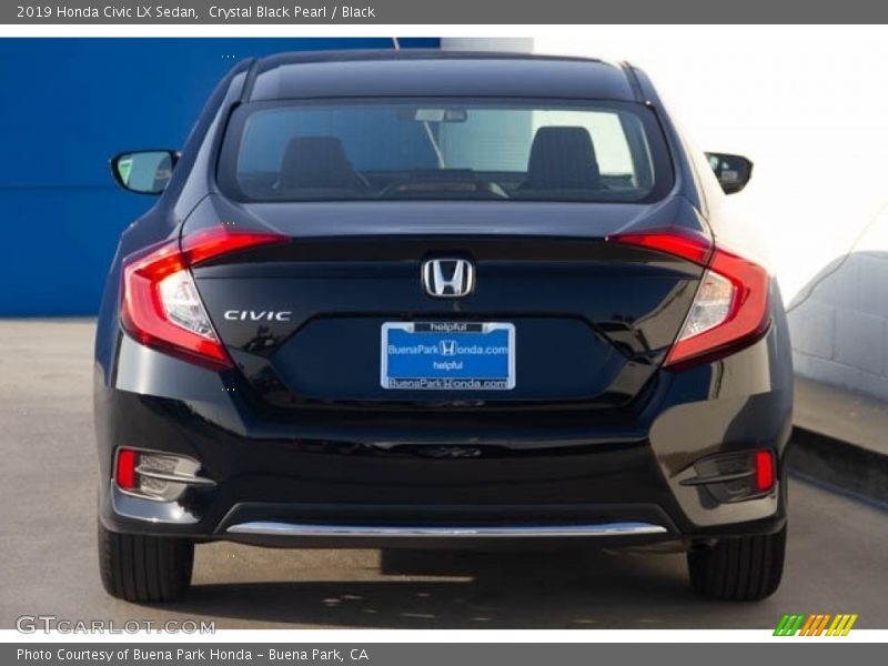 Crystal Black Pearl / Black 2019 Honda Civic LX Sedan