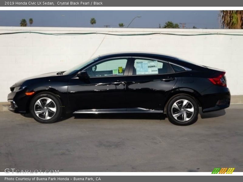 Crystal Black Pearl / Black 2019 Honda Civic LX Sedan
