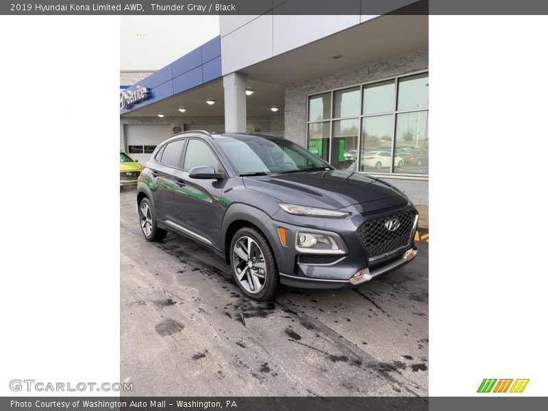 Thunder Gray / Black 2019 Hyundai Kona Limited AWD