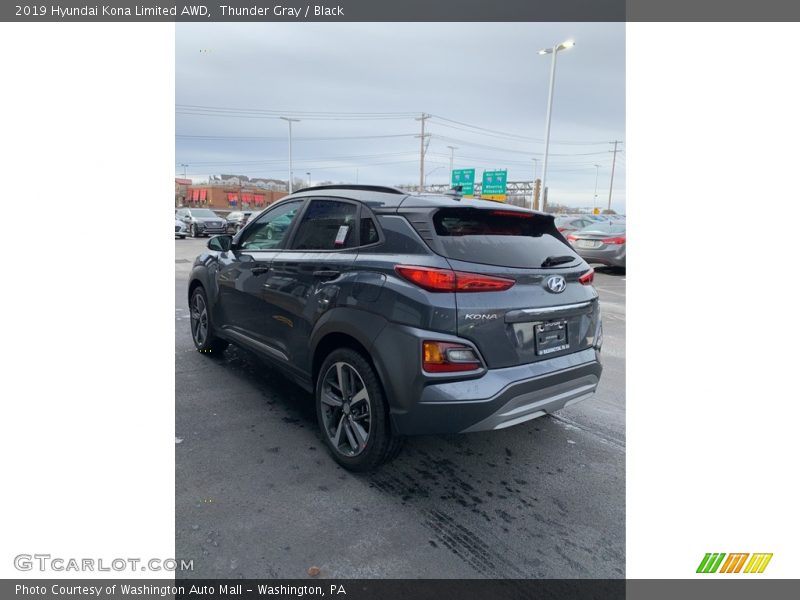 Thunder Gray / Black 2019 Hyundai Kona Limited AWD