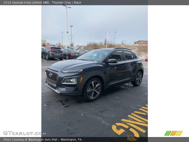 Thunder Gray / Black 2019 Hyundai Kona Limited AWD