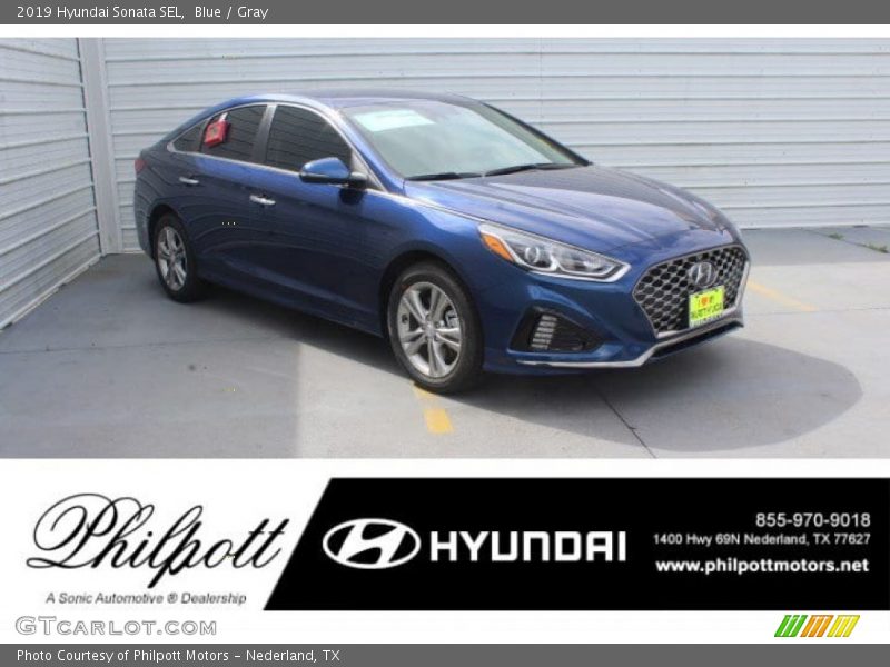 Blue / Gray 2019 Hyundai Sonata SEL