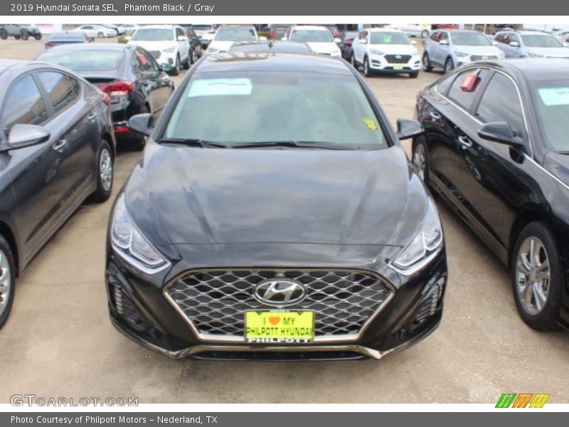 Phantom Black / Gray 2019 Hyundai Sonata SEL