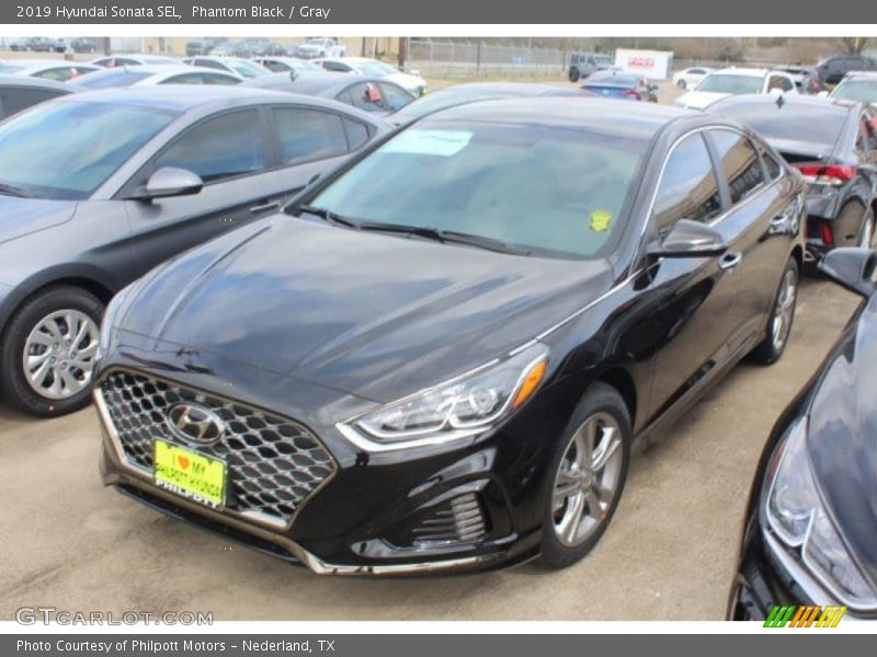 Phantom Black / Gray 2019 Hyundai Sonata SEL