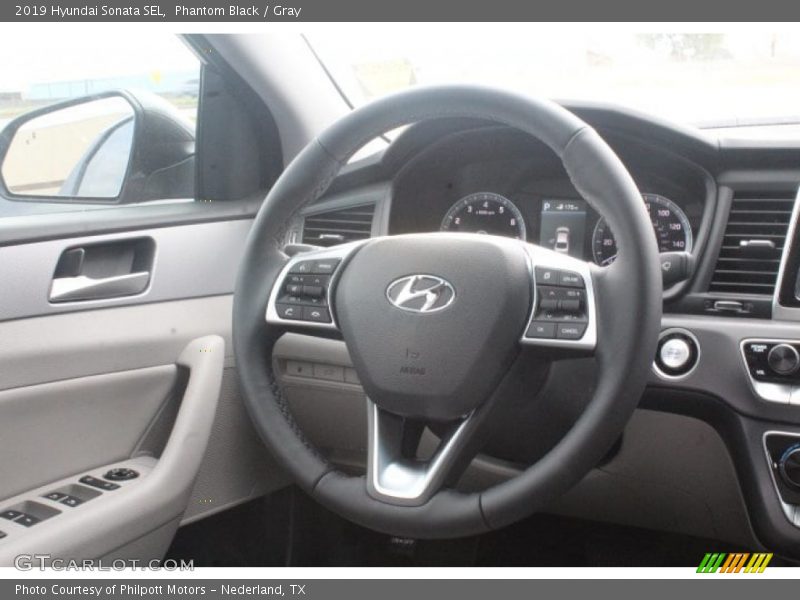 Phantom Black / Gray 2019 Hyundai Sonata SEL