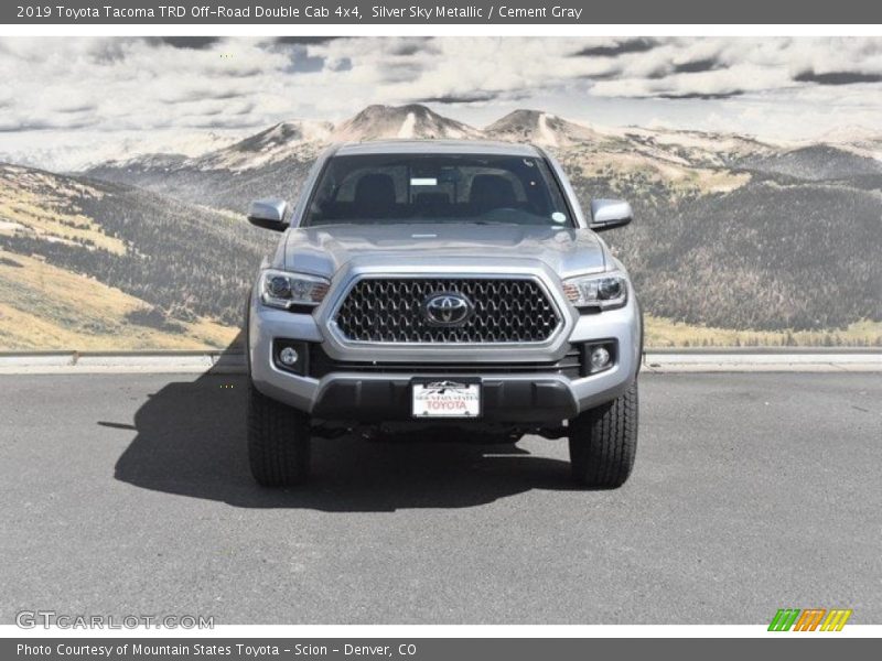 Silver Sky Metallic / Cement Gray 2019 Toyota Tacoma TRD Off-Road Double Cab 4x4