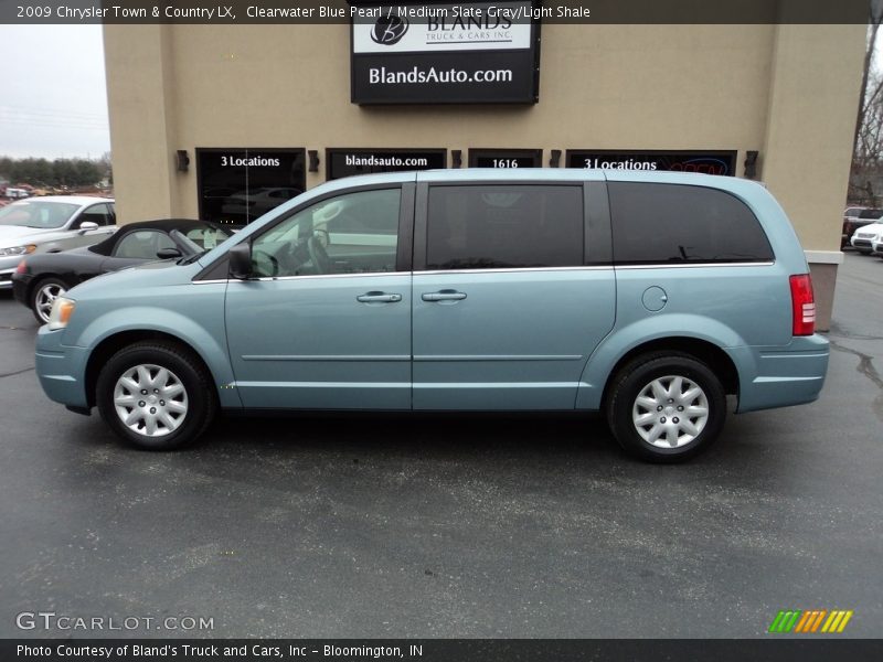 Clearwater Blue Pearl / Medium Slate Gray/Light Shale 2009 Chrysler Town & Country LX