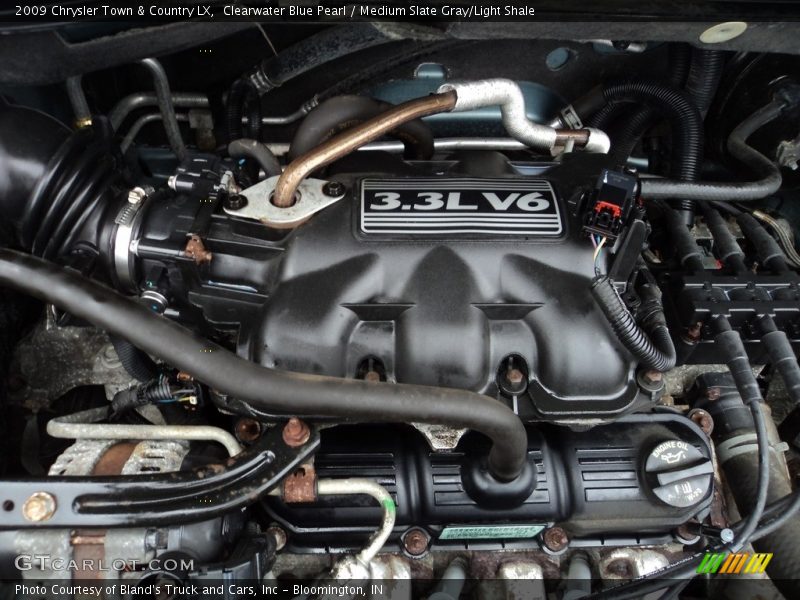 Clearwater Blue Pearl / Medium Slate Gray/Light Shale 2009 Chrysler Town & Country LX