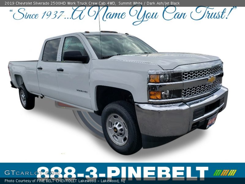 Summit White / Dark Ash/Jet Black 2019 Chevrolet Silverado 2500HD Work Truck Crew Cab 4WD