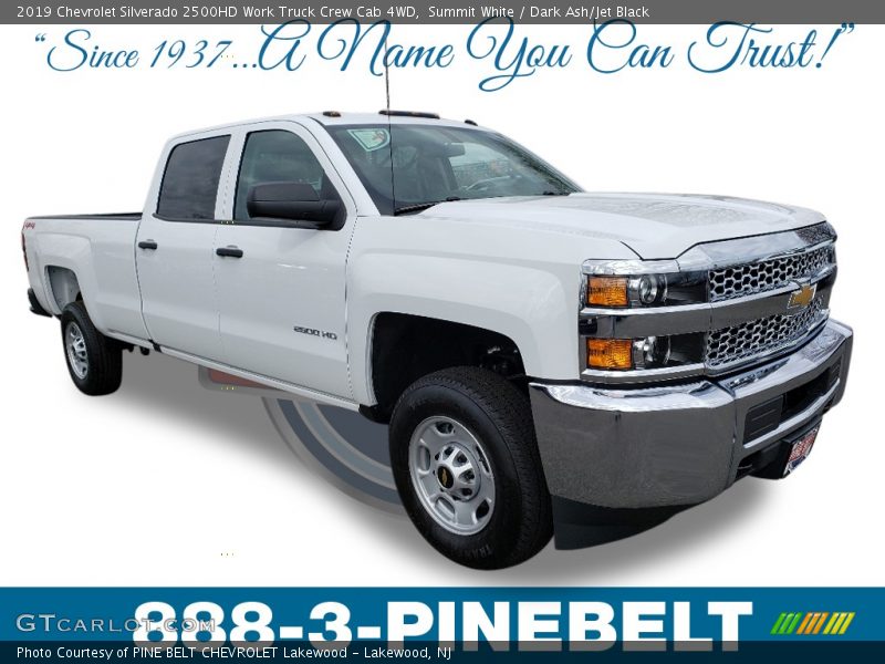 Summit White / Dark Ash/Jet Black 2019 Chevrolet Silverado 2500HD Work Truck Crew Cab 4WD