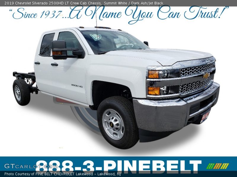 Summit White / Dark Ash/Jet Black 2019 Chevrolet Silverado 2500HD LT Crew Cab Chassis
