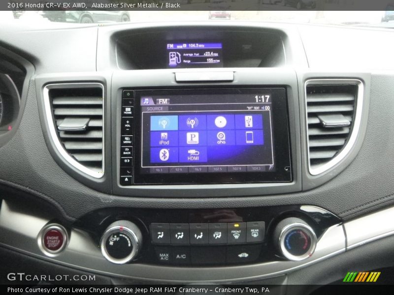 Alabaster Silver Metallic / Black 2016 Honda CR-V EX AWD