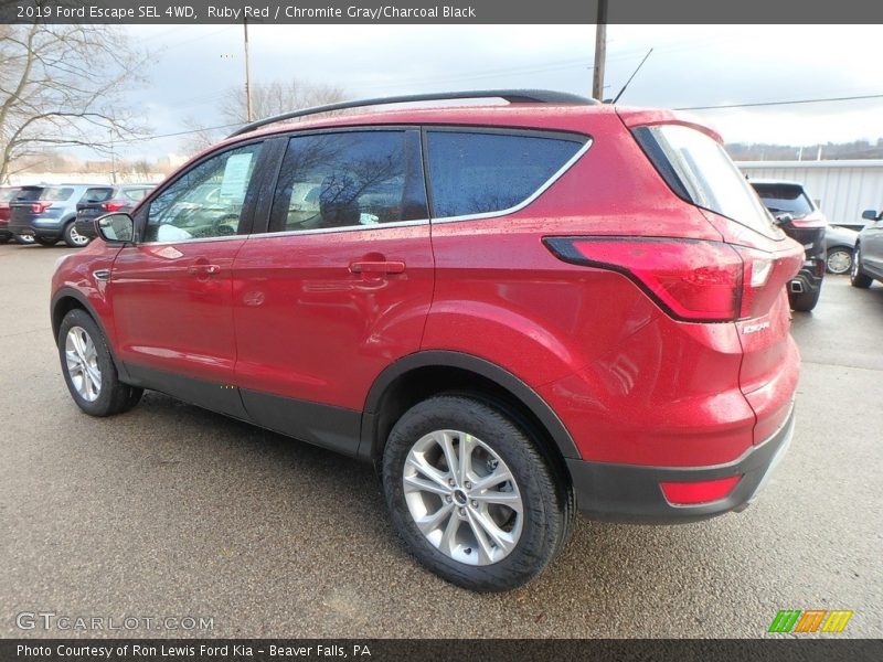 Ruby Red / Chromite Gray/Charcoal Black 2019 Ford Escape SEL 4WD