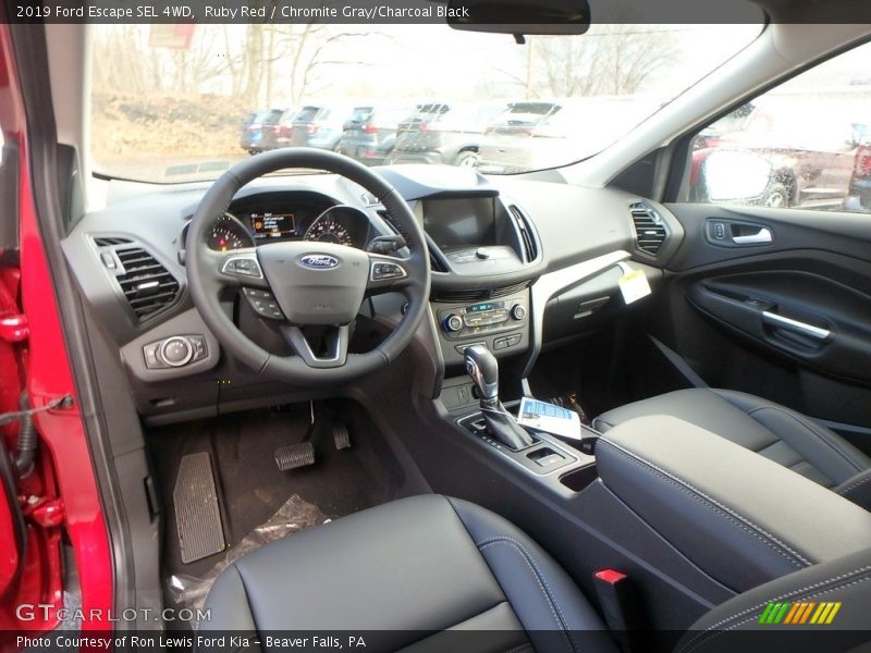 Ruby Red / Chromite Gray/Charcoal Black 2019 Ford Escape SEL 4WD